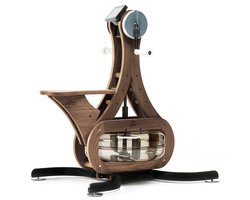 NOHRD WaterGrinder Bovenlichaamtrainer Eiken Vintage – Waterweerstand – Kracht & Uithoudingsvermogen – Inclusief Trainingsmonitor – Luxe Houten Design