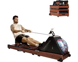 Opvouwbare Roeimachine voor Thuisgebruik - 6 Weerstandsniveaus, Drievoudig Opvouwbaar, 150 kg Draagvermogen, APP Compatibel