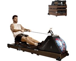 Opvouwbare Roeitrainer met Waterweerstand en LED Monitor | Geschikt voor Thuisgebruik tot 150 kg