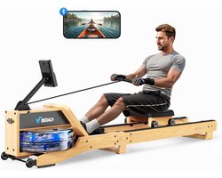 Opvouwbare Waterroeimachine met Comfortabel Zitvlak en Interactieve App voor Thuisfitness