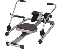 Roeimachine – Fitnessapparaat – Hydraulische Roeitrainer – Trainingsmachine – Roeitrainer Met LCD-Display – Instelbare Weerstand 15-55 kg – Duurzaam Stalen Frame