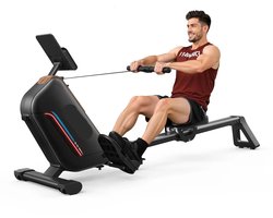 Roeimachine - Magnetische Roeitrainer - Roeiapparaat - Opvouwbare - 16 Niveau Weerstand - Bluetooth Connectie - LCD Display - Elektronische Gripbediening - Max 159kg - Ergonomisch Ontwerp - Thuis Fitnessapparaat