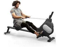 Roeimachine - Magnetische Roeitrainer - Roeiapparaat - Opvouwbare - 16 Niveaus - LCD Display - Volledig Lichaamstraining - Magnetisch Weerstandssysteem - Max 120kg - Stil & Compact