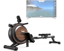 Roeimachine – Roeitrainer – Fitness Roeier – Magnetische Roeiapparaat – Thuisgym Roeimachine – 16 Weerstandsniveaus – Gewichtscapaciteit 150 kg – Draadloze Bediening – Stille Workout – Zwart