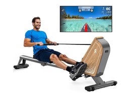 Roeimachine – Roeitrainer – Fitnessapparaat – Trainingsmachine – Hometrainer – Magnetische Weerstand 16 Niveaus – Bluetooth Monitor & Compact Opvouwbaar