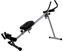 Roeimachine voor Thuis - 4 in 1 Multifuntionele Fitnessapparatuur met 2 Weerstandsinstellingen en Verstelbare Handgrepen