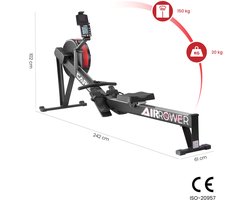 Roeitrainer - CARE - AIR ROWER connected