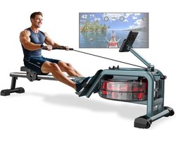 Roeitrainer Inklapbaar - Hometrainer - Roeimachine Fitness - Blauw