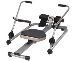 Roeitrainer Inklapbaar - Hometrainer - Roeimachine Fitness - Zilver en Zwart