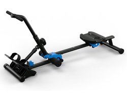Roeitrainer Inklapbaar - Hometrainer - Roeimachine Fitness - Zwart en Blauw