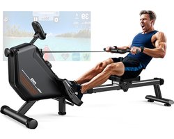 Roeitrainer – Roeimachine – Fitnessapparaat – Hometrainer – Magnetische Weerstand – Bluetooth Connectivity – Geluidsarm – 170 kg Belastbaar