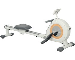 Roeitrainer – Roeimachine – Fitnessapparaat – Indoor Rower – Home Gym – 16 Verstelbare Weerstandsniveaus – LCD Display Met Telefoonhouder – Max. 150 Kg Draagkracht – Compact Design – Wit
