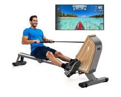 Roeitrainer – Roeimachine – Roeiapparaat – Fitness Roeitrainer – Magnetische Roeimachine – 16 Weerstandsniveaus – Draadloos LCD-scherm – Compact Met Verticale Opslag – Max 150 kg