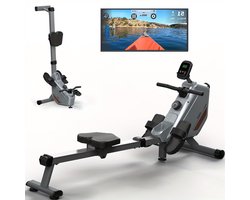 Roeitrainer – Roeimachine – Roeiapparaat – Fitnessapparaat – Hometrainer – Magnetische Weerstand 16 Niveaus – Max 150 kg Belastbaar – Inklapbaar & Stil