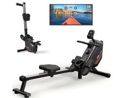 Roeitrainer – Roeimachine – Roeiapparaat – Fitnessapparaat – Roeimachine Magnetisch – 16 Weerstandsniveaus – Maximale Belastbaarheid 150 kg – Inklapbaar Compact Met Digitaal Display