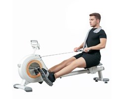 Roeitrainer - Roeimachine - Roeiapparaat - Roeitrainers - Crosstrainer - Inklapbaar - 150 kg - 16 Weerstandniveaus - Zwart