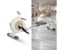 Roeitrainers - Roeimachine - Roeiapparaat - Roeitrainer - Crosstrainer - Inklapbaar - 150 kg - 16 Weerstandniveaus - Grijs