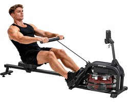 SPORTNOW Roeimachine Kunststof, staal 170L x 46B x 77H cm Zwart