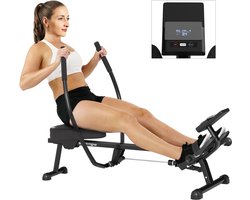 SPORTNOW Roeimachine - Staal - 138x62x50cm - Zwart