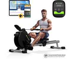 SportTronic® ST-X8 Roeitrainer – Magnetische Roeimachine Inklapbaar – Professioneel Roeiapparaat met 16 Weerstandsniveaus & Dubbele Rail