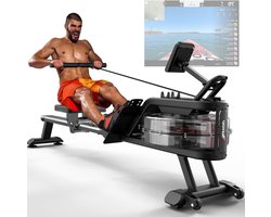 Thuys – Roeitrainer Inklapbaar – Roeimachine – 160 Kg gewichtscapiciteit – Magnetische Roeiapparaat Fitness – 6 Weerstandniveaus – LCD Monitor