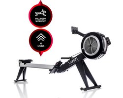 Viper Sports ViperRow Roeimachine – Windweerstand – 10 Weerstandsniveaus – Inklapbaar – 238×65×112 cm – Zwart/Zilver