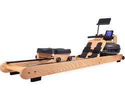 VirtuFit Elite Roeitrainer met Waterweerstand – Eikenhout – Ruimtebesparend – Bluetooth – Kinomap & EXR Compatibel – Roeimachine – Roeiapparaat