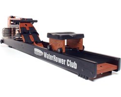 WaterRower Club Roeitrainer – Notenhout & Zwart – Waterweerstand – Ergometer – S4 Monitor – Opklapbaar – 200 kg Belastbaar]