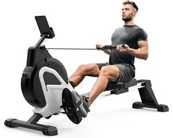 Zonovi Roeitrainer - Draagkracht 150 KG - Roeiapparaat 16 Weerstandsniveaus – Roeimachine Thuis – Roeitrainers - Rowing Machine – Inklapbaar - LCD Scherm – Opklapbaar – Hometrainer – Tablet Houder – Roeitoestel incl. Transportwielen – Thuistraining