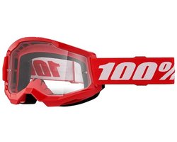 100% Strata 2 Crossbril Rood Helder - Verbeterd Zicht