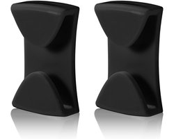 2x Zwarte Goggle Clips voor Skihelm & Snowboardhelm - Universele Bevestiging voor Skibril