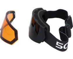 5one® Skibril Alpine 6 Black - Medium Skibril met 2 Lenzen