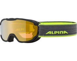 Alpina Pheos Junior Q-Lite Skibril | Zwart Geel | Categorie 2