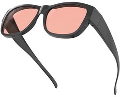 Bloomoak Slip-on bril met 99% blauw filter - amberkleurige nachtbril, ontspiegeld voor een betere slaap