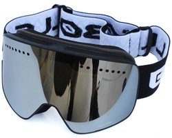 Bovista Skibril - Ski Zonnebril - Dames - Heren - Wintersport - Winddicht - UV-Bescherming - Ski Gadgets - Zwart Met Zilver