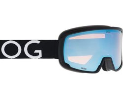 CASSIUS Skibril Matzwart – Polychromatische Blauwe Lens S2 – TPU – Anti-Fog – UV400 – OTG – Wintersportbril Heren/Dames