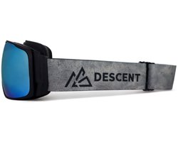 DESCENT Goggle - Skibril - The Galaxy - Moon Dust - Blauw - Skibril met magnetisch verwisselbare lens, hard case & extra lens