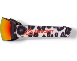 DESCENT Goggle - Skibril - The Panorama - Snowleopard - Red - Skibril met magnetisch verwisselbare lens, hard case & extra lens