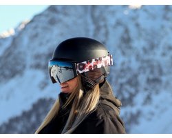 DESCENT Goggle - Skibril - The Panorama - Snowleopard - Silver - Skibril met magnetisch verwisselbare lens, hard case & extra lens