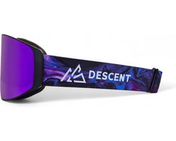 DESCENT Goggle - Skibril - The Shield - Purple Haze - Paars - Skibril met magnetisch verwisselbare lens, hard case & extra lens