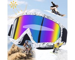 DiverseGoods Snowboardbril voor Heren en Vrouwen - Anti-Mist Skibril met Sferische Afneembare Lens - Geschikt voor Brildragers - Stijlvolle Skibrillen voor Volwassenen