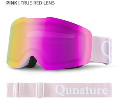 Frameless Skibril Dames - Brilvriendelijk design - Anti-condens en UV400 bescherming - voor skiën en snowboarden - Roze