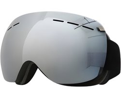 Fubzz Skibril - Zilveren Spiegelglas 13.5% VLT - Anti Condens - Dubbele Lens - Comfortabele Pasvorm - Unisex Ski Snowboard Bril Winter Bescherming