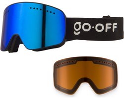 GO-OFF MAGNET skibril met 2 lenzen - blauw en oranje