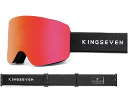 KingSeven - Randloze Unisex Skibril met UV400 en Polarisatiefilter - Magenta - Model Z298