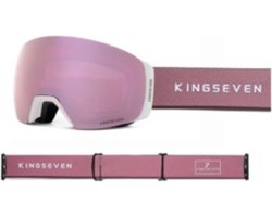 KingSeven - Unisex Skibril met UV400 en Polarisatiefilter - Roze - Model Z300
