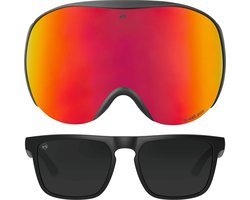 MowMow CHARGER Skibril + Extra Lens + Zonnebril – Bio-Frame - R-Strap - UV400 - Unisex