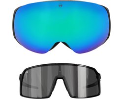 MowMow GRAVITY Skibril + Extra Lens + Zonnebril – Magnetisch – Bio-Frame - R-Strap - UV400 - Unisex