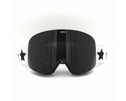 NØVI - BLACK STAR - Ski bril - Zwart/Wit - Unisex - Anti fog - Magnetische lens
