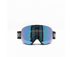 NØVI - BLUE SLOPE - Ski bril - Zwart/Blauw - Unisex - Maat one size - Anti fog - Magnetische lens